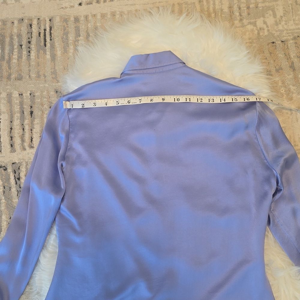 ANDRES Van Tisse Silk Blouse Size M - Picture 7 of 15